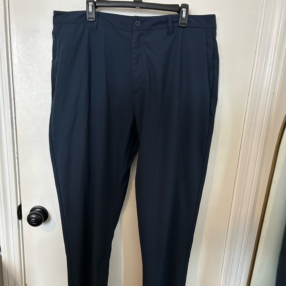 SKYR Mens Tricot Dynasty Slim Fit Golf Pants 38x30 Navy Pockets Moisture Wicking
